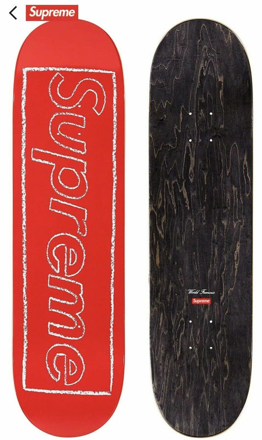 Supreme Kaws Skateboard Red Chalk